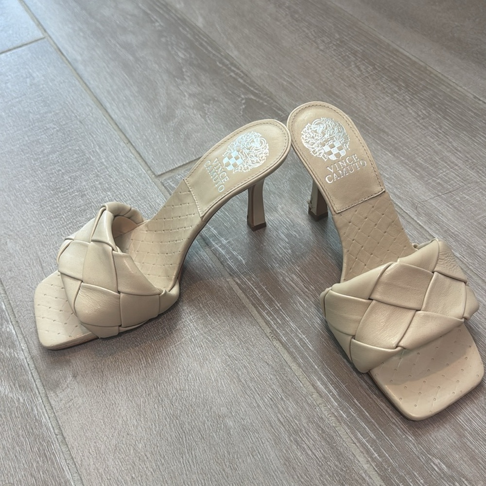 Vince Camuto Brelanie woven mule heeled sandle